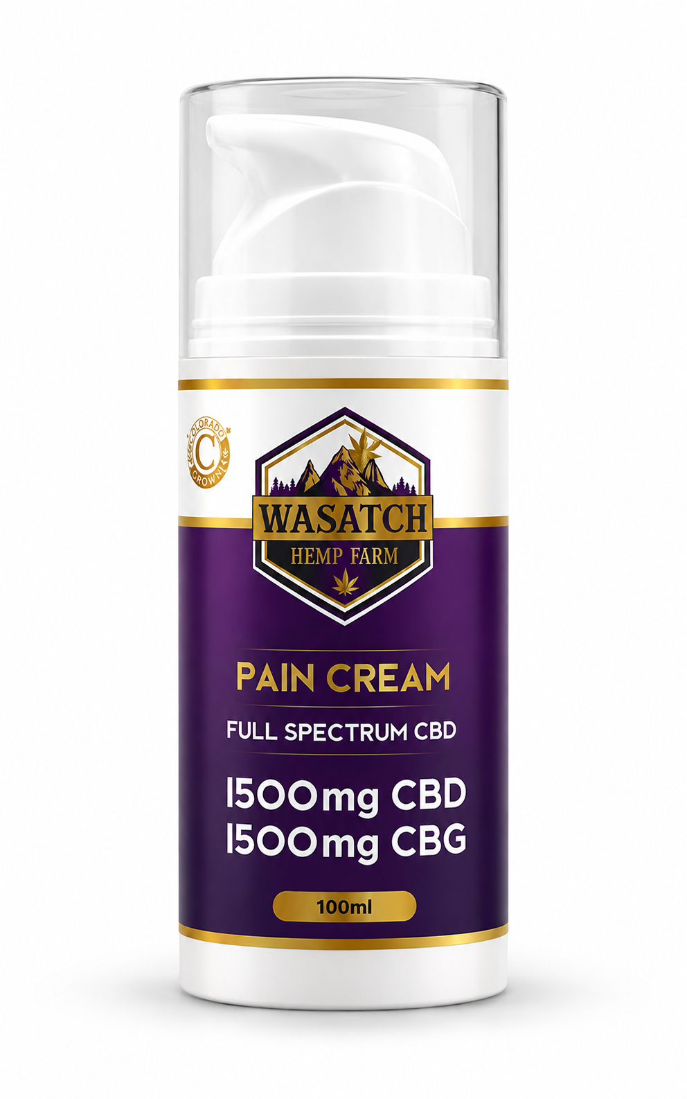 Wasatch Hemp Farms 1500mg CBD/1500mg CBG ReliefX® Pain Cream