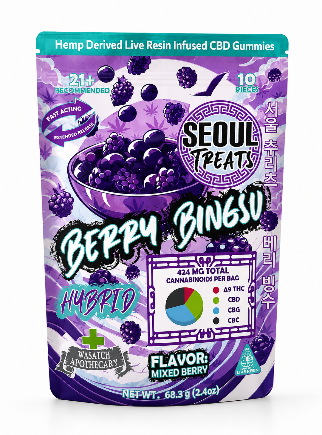 Seoul Treats Berry Bingsu Fast acting (Hybrid) 5MG THC LIVE RESIN