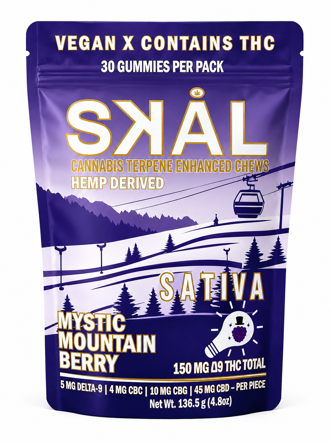 Skal Mystic Mountain Berry Sativa 30 count (Cannabis Terpene Enhanced Chews)