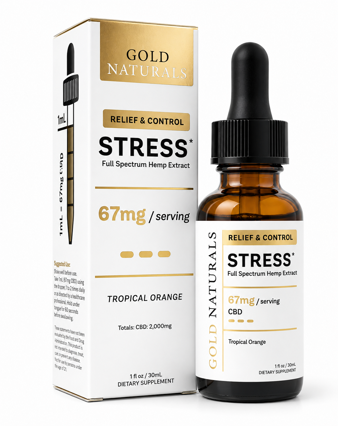Gold Naturals Medium Stress Tincture Tropical Orange