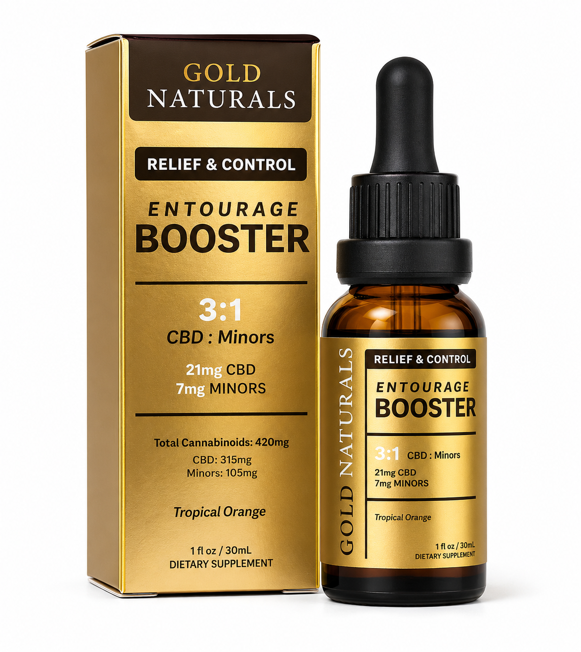 Gold naturals Relief and control Entourage Booster 3:1