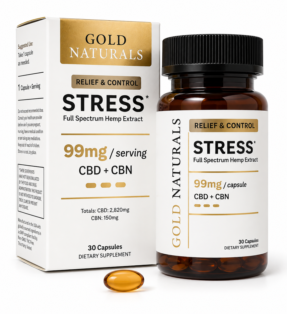 Gold Naturals Heavy Stress Capsules 30 count