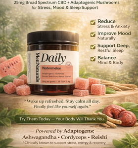 CBD Daily, Watermelon Adaptogenic Gummies