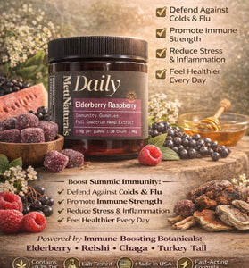 CBD Daily, Elderberry Raspberry Gummies