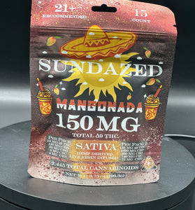 (NOT FOR UTAH)Sundazed Mangonada Sativa gummies 150 Of THC, 15 gummies per pack