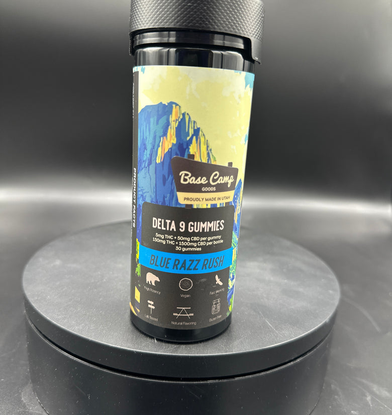 Base camp 5mg 30 count gummies (Blue razz rush)