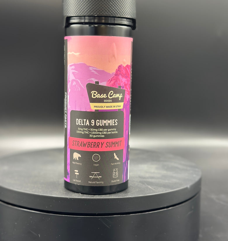 Base camp 30 count gummies 150 mg 1500mg cbd (Strawberry summit)