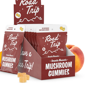 Road Trip Amanita Muscaria Mushroom Gummies  Peach