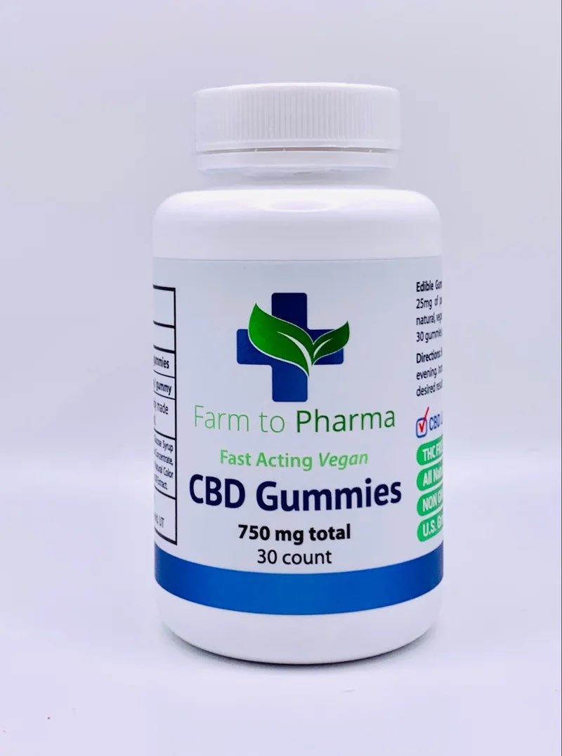 Farm to Pharma Fast Acting THC Free CBD Gummies