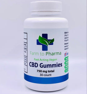 Farm to Pharma Fast Acting THC Free CBD Gummies